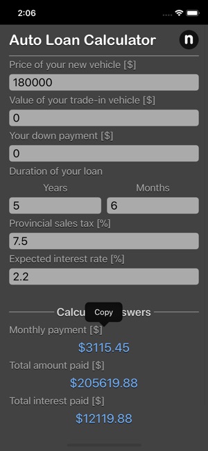 Auto Loan Calculator Plus(圖4)-速報App