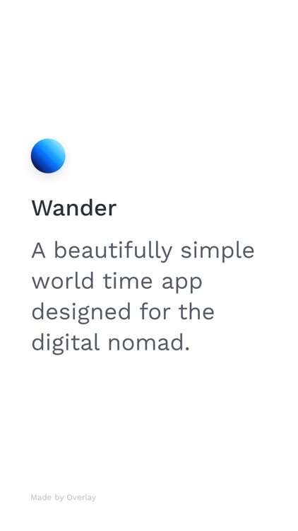 Wander - Beautiful World Time