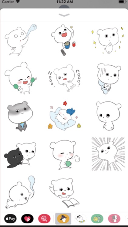 Halloween white bears stickers screenshot-3