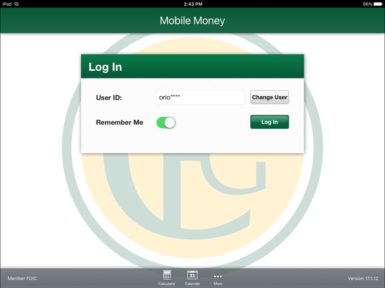 CFG Mobile Money for iPad