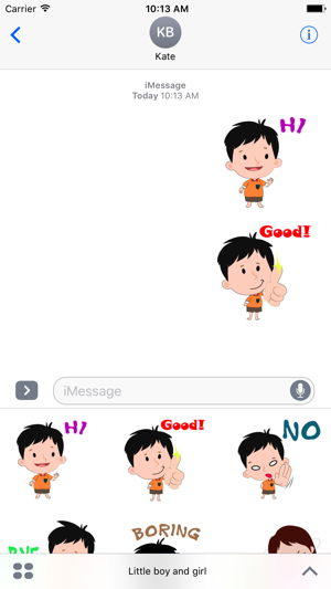 Little boy and girl stickers(圖1)-速報App