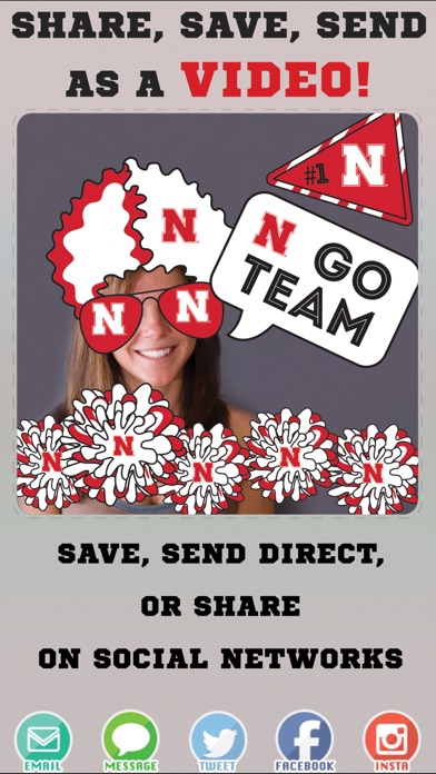 Nebraska Cornhuskers Animated Selfie Stickers screenshot 4