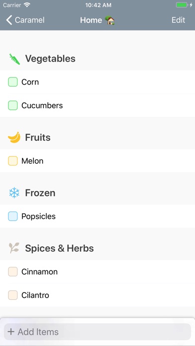 Caramel Grocery List screenshot 2
