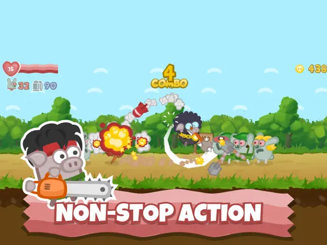 Bacon May Die: run,gun,fight!, game for IOS