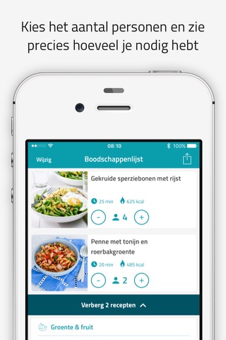 Actify MaaltijdMatch recepten screenshot 4
