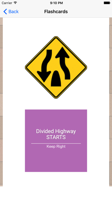 KY DMV Road Sign Flashcards screenshot 2