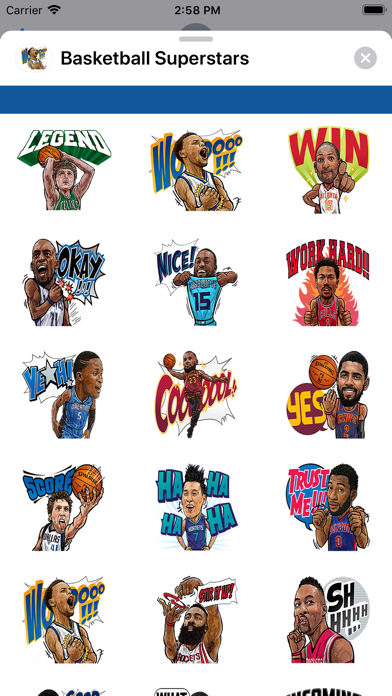 Basketball Superstars Stickers screenshot 2