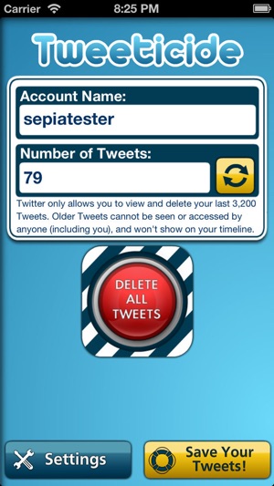 Tweeticide - Delete All Tweets(圖2)-速報App