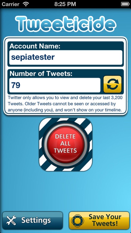 Tweeticide - Delete All Tweets