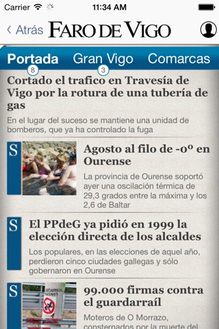 Faro de Vigo screenshot 2