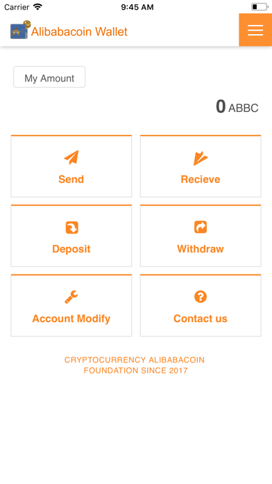 Alibabacoin Foundation Wallet screenshot 2
