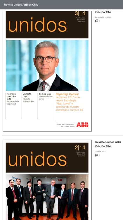 Revista Unidos ABB en Chile