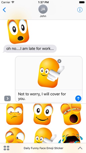 Daily Funny Face Emoji Sticker(圖3)-速報App