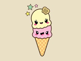 Cute Ice Cream Kawaii Stickers