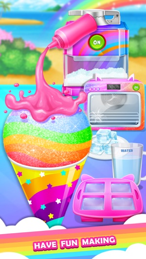 Unicorn Rainbow Snow Cone Desserts Maker(圖2)-速報App