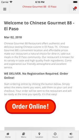 Chinese Gourmet 88 El Paso(圖1)-速報App