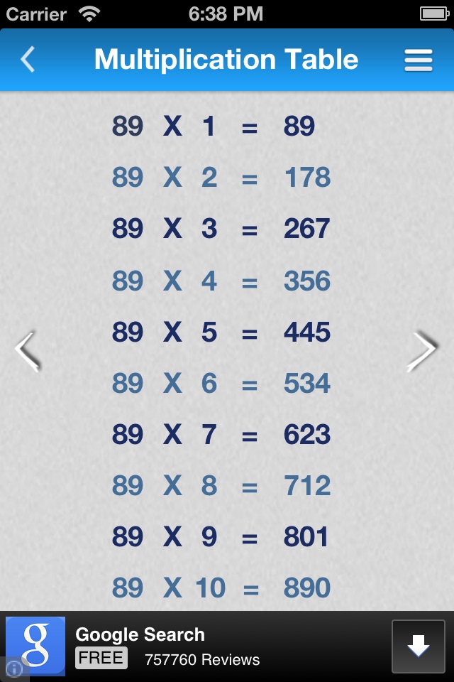 Multiplication - Times  Tables screenshot 4