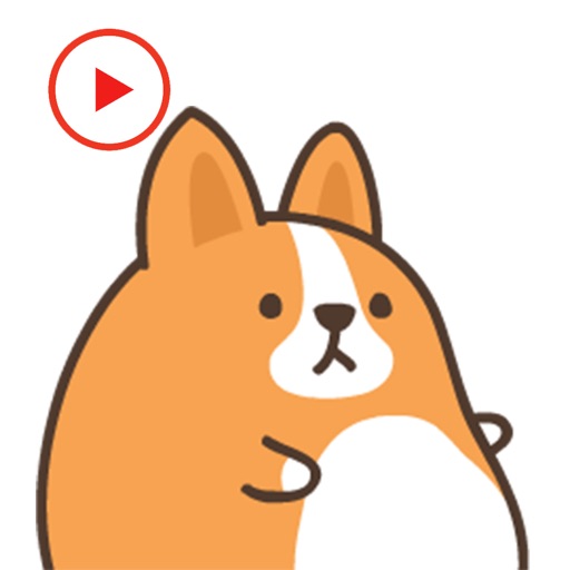 Animated Dog Corgi Stickers