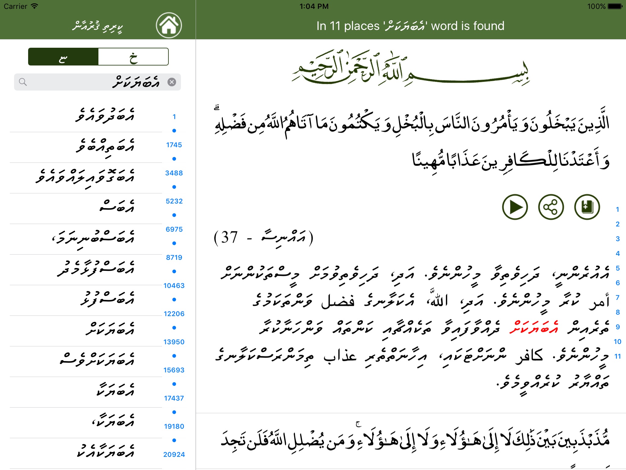 Quran Dhivehi screenshot 4