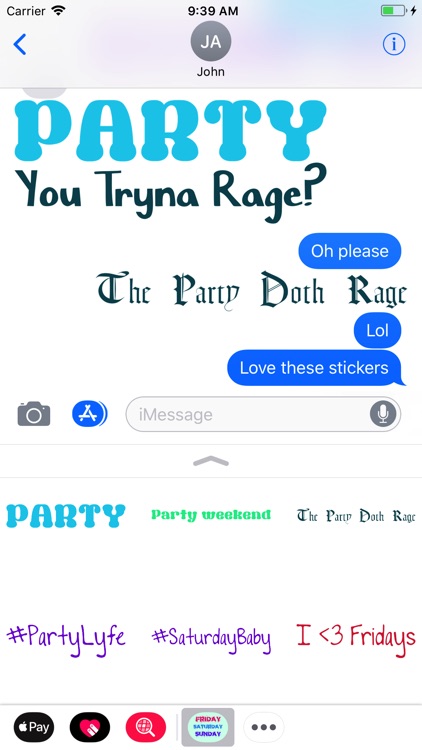 Weekend Party Stickers