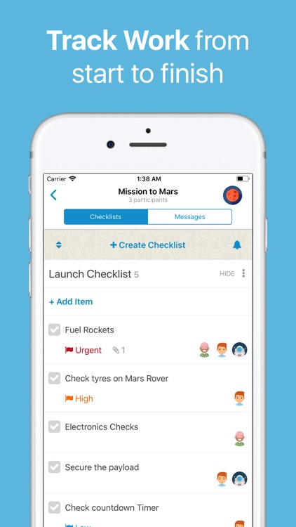 Zala : Team Checklists & Chat