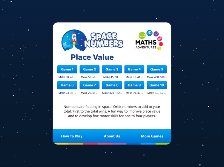 Space Numbers Place Value