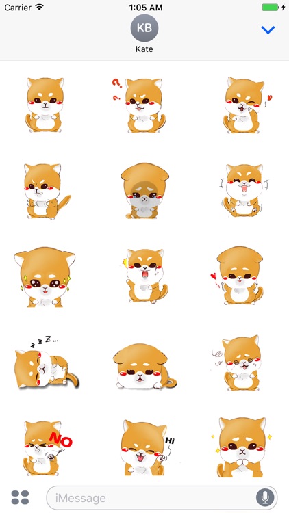 Shiba Inu Dog Cute Stickers by KIM KON KET