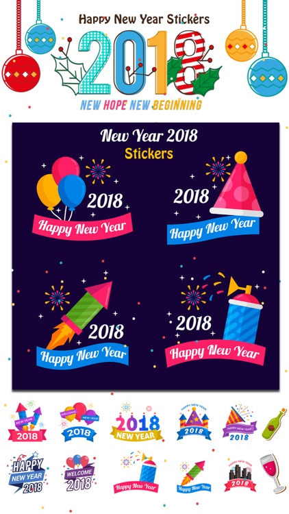 New Year Photo Frames Collage