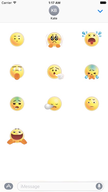 Adorable Face Emoji Sticker