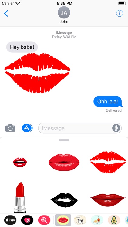 Kissing Smoochy Lips Stickers