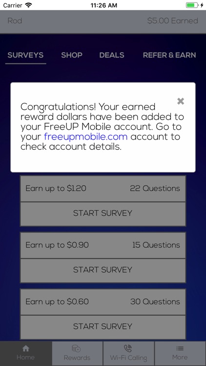 FreeUP Mobile Rewards