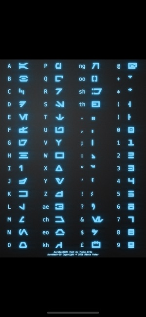 aurebesh keyboard ios