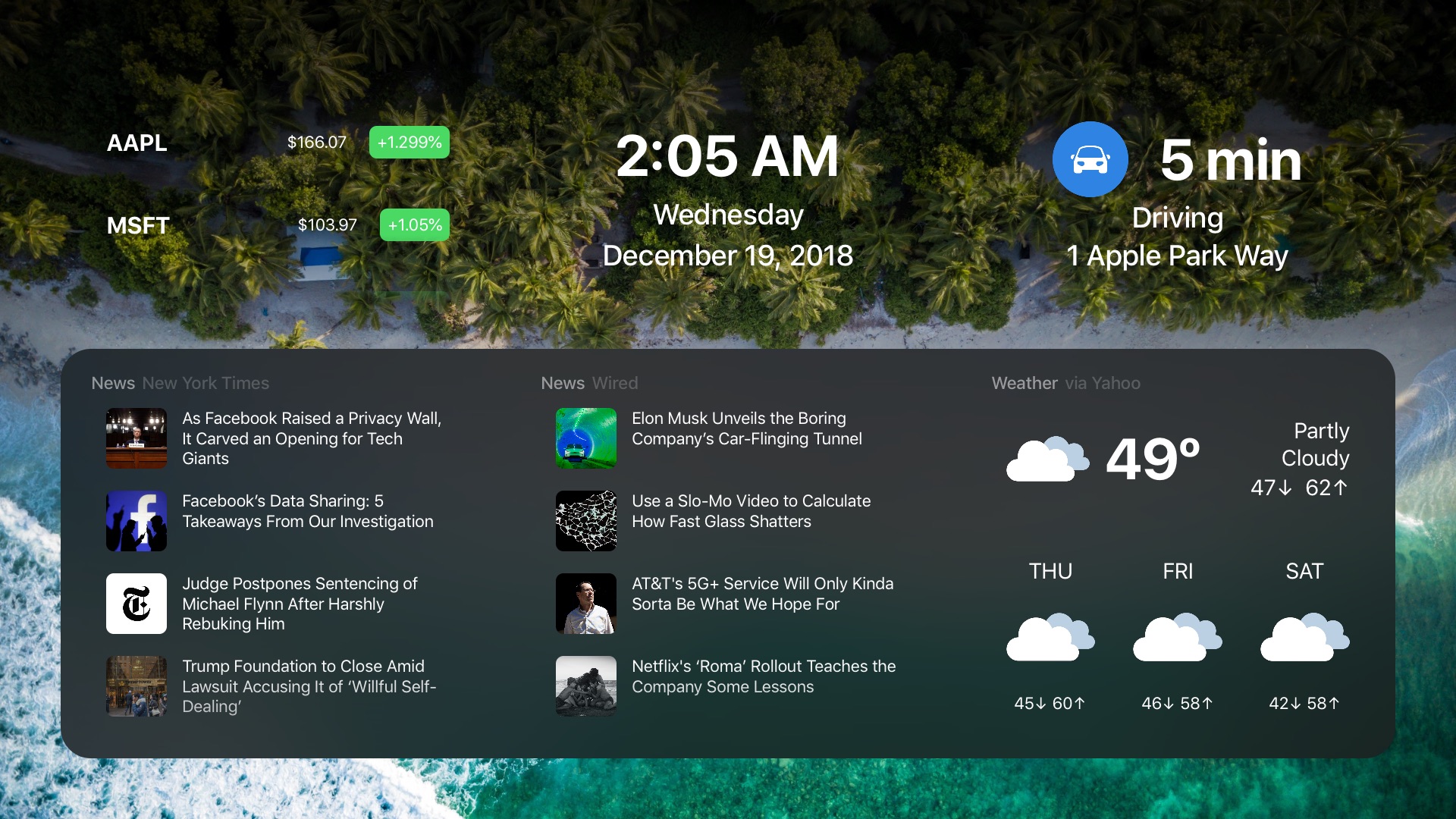 Screenshot do app DayView - Personal Dashboard