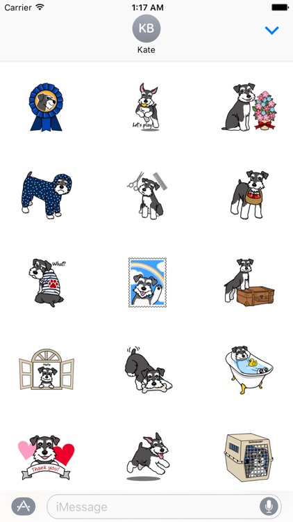 Miniature Schnauzer Dog - SchnauzerMoji Stickers