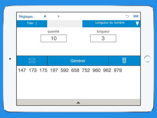 Générateur de nombre aléatoire Générateur de nombre aléatoire
