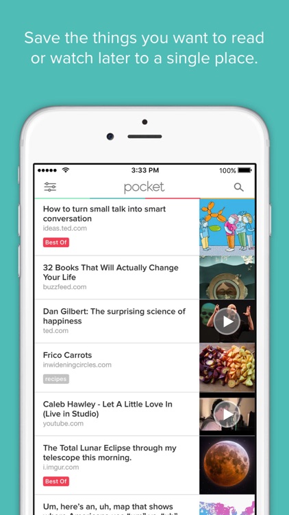 Pocket: Save Articles and Videos to View Later