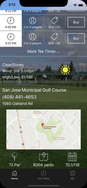 San Jose Municipal Tee Times(圖2)-速報App