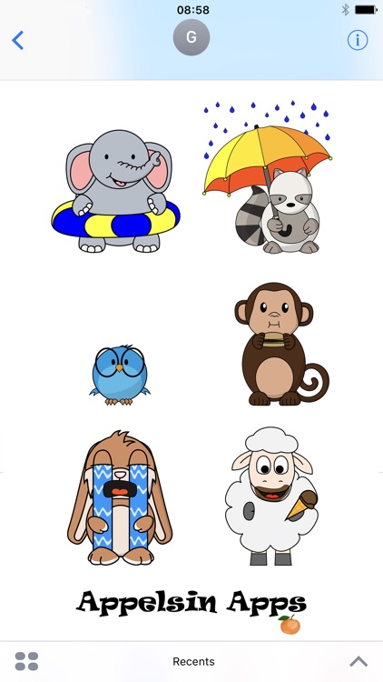 Appelsin Stickers - Animals Emoji - Animated