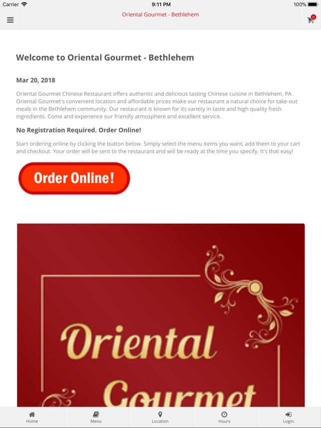 Oriental Gourmet Bethlehem On The App Store