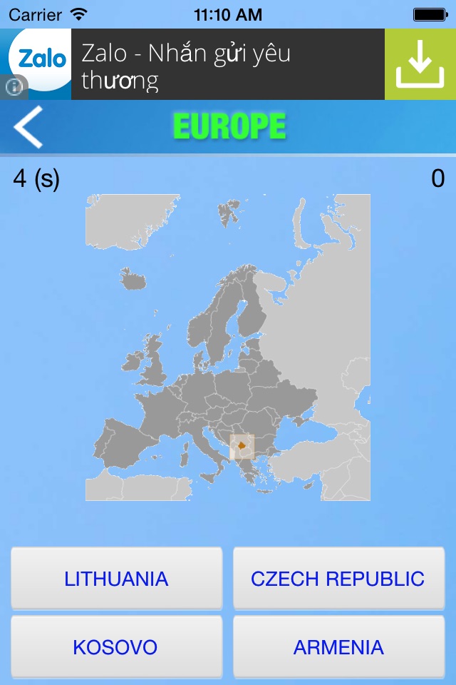 New Country Map Quiz screenshot 3