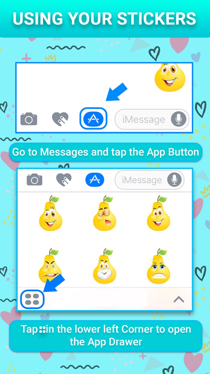 Crazy Pear  Animated stickers
