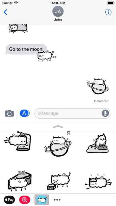 Astronaut Cat Animated Sticker screenshot 3
