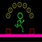 Use your stickman to run, jump and slide across the path