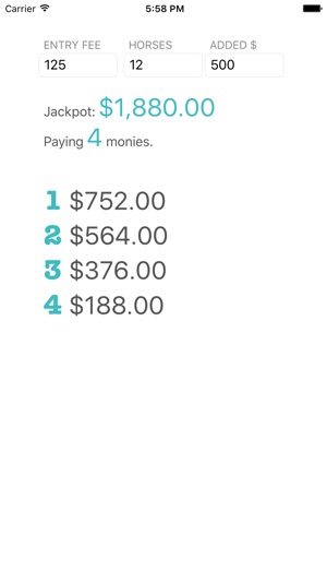 NCHA Cutting Payout Calculator