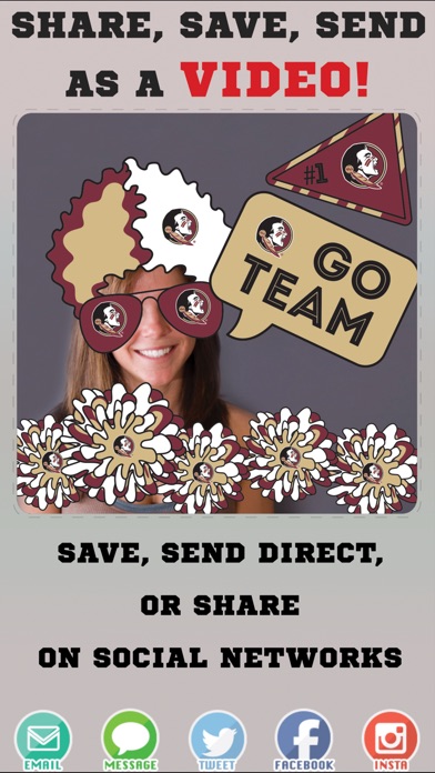 Florida State Seminoles Animated Selfie Stickers screenshot 4