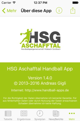 HSG Aschafftal screenshot 4