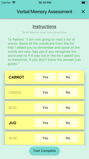 Verbal Memory Assessment(圖4)-速報App