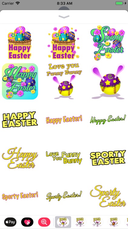 Easter Softball Stickers