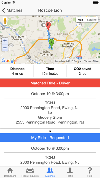 How to cancel & delete TCNJ Rideshare from iphone & ipad 2