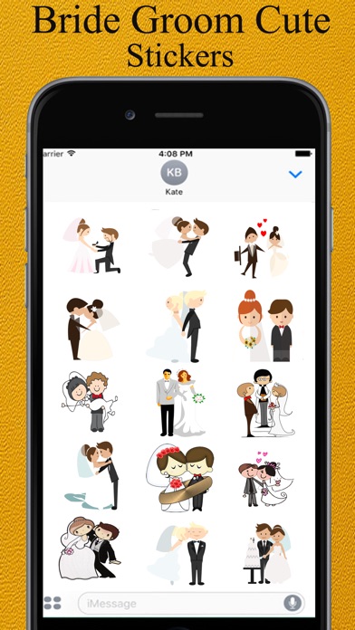 Wedding Stickers Pack-Bride Groom screenshot 3